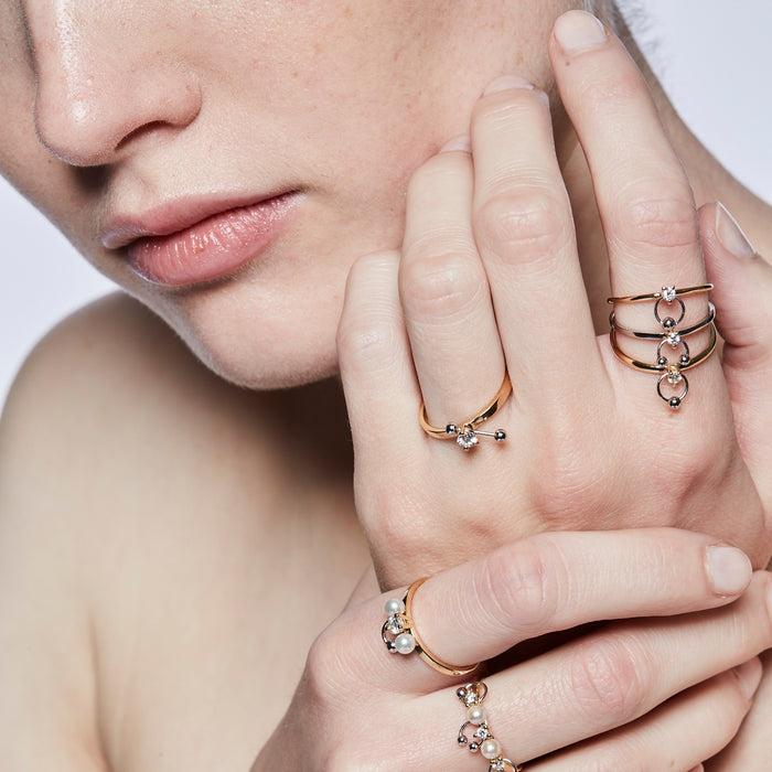 Delfina Delettrez TWO IN ONE Triple Ring