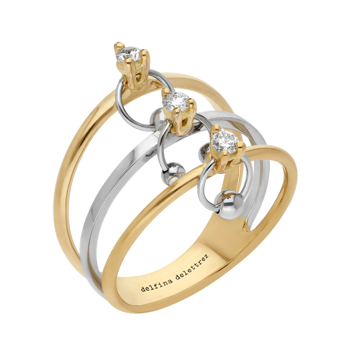 delfina delettrez TWO IN ONE triple ring