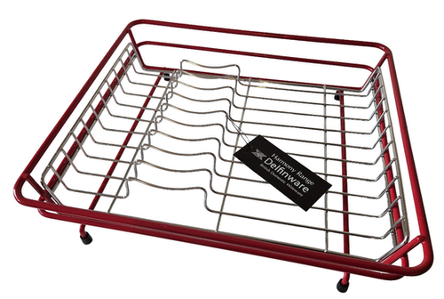 delfinware Red Harmony Dish Drainer (8010RF)