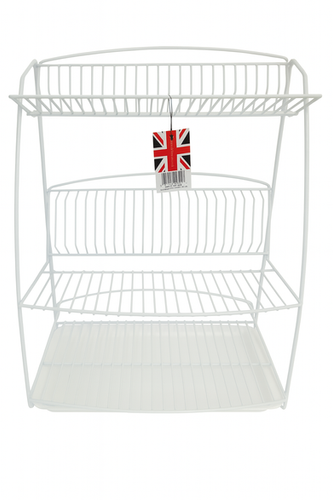 Delfinware Space Saving Stylish Three Tier Dish Drainer