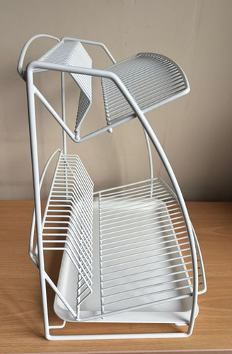 Delfinware Space Saving Stylish Two Tier Dish Drainer