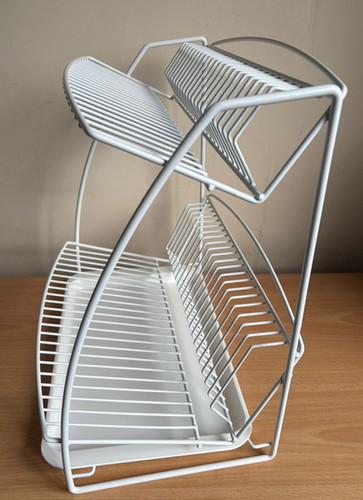 Delfinware Space Saving Stylish Two Tier Dish Drainer