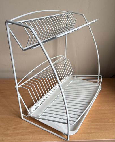 delfinware Space Saving Stylish Two Tier Dish Drainer