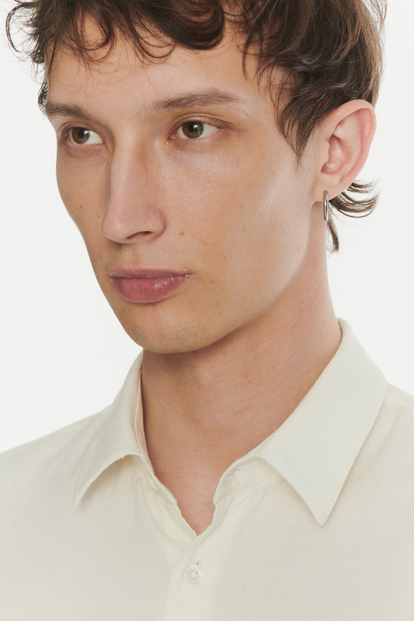 Delikatessen Feel Good Shirt In A Fine Soft Creamy White Italian Cotton And Virgin Wool