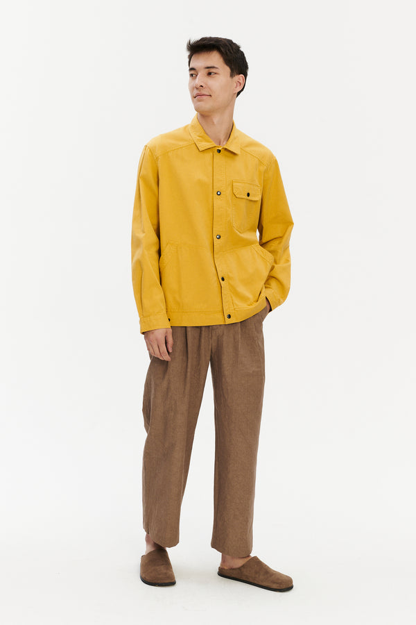 delikatessen French Workwear Jacket in Yellow Italian Cotton