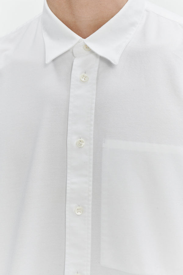 Delikatessen Oversized Rider Shirt In A White Portuguese Oxford Cotton