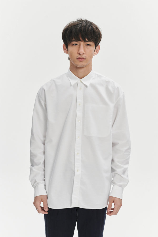 Delikatessen Oversized Rider Shirt In A White Portuguese Oxford Cotton