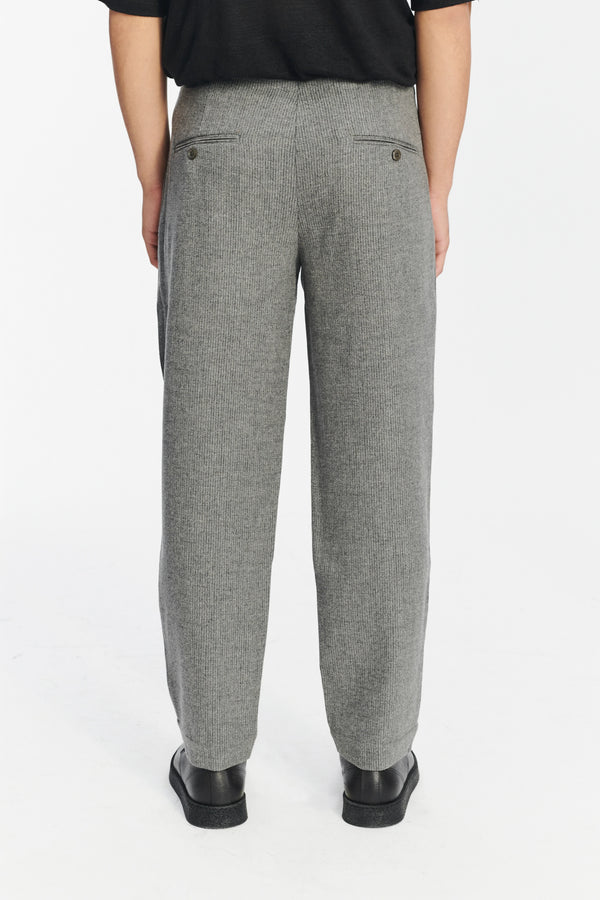 Delikatessen Pre-Order Genuine Trousers In The Finest Grey Virgin Wool And Cashmere