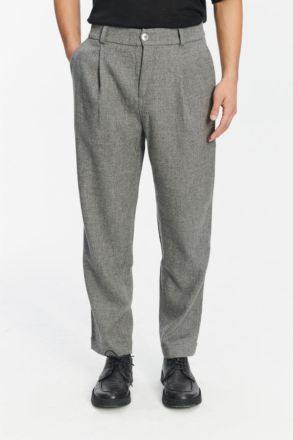 delikatessen Pre-Order Genuine Trousers in the Finest Grey Virgin Wool and Cashmere