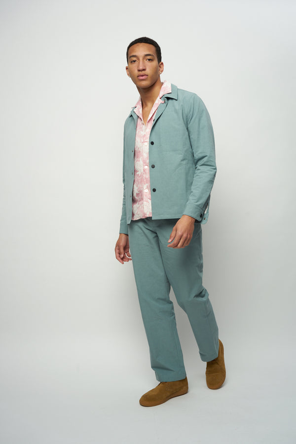 Delikatessen Rolling Hills Trousers In A Summer Mint Green Japanese Cotton