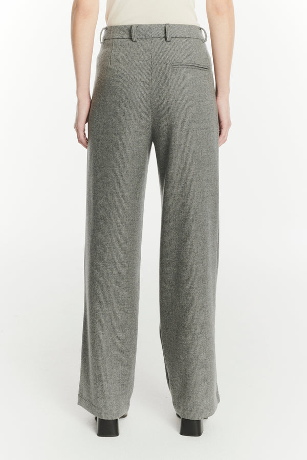 Delikatessen Slick Trousers In The Finest Light Grey Soft Virgin Wool And Cashmere
