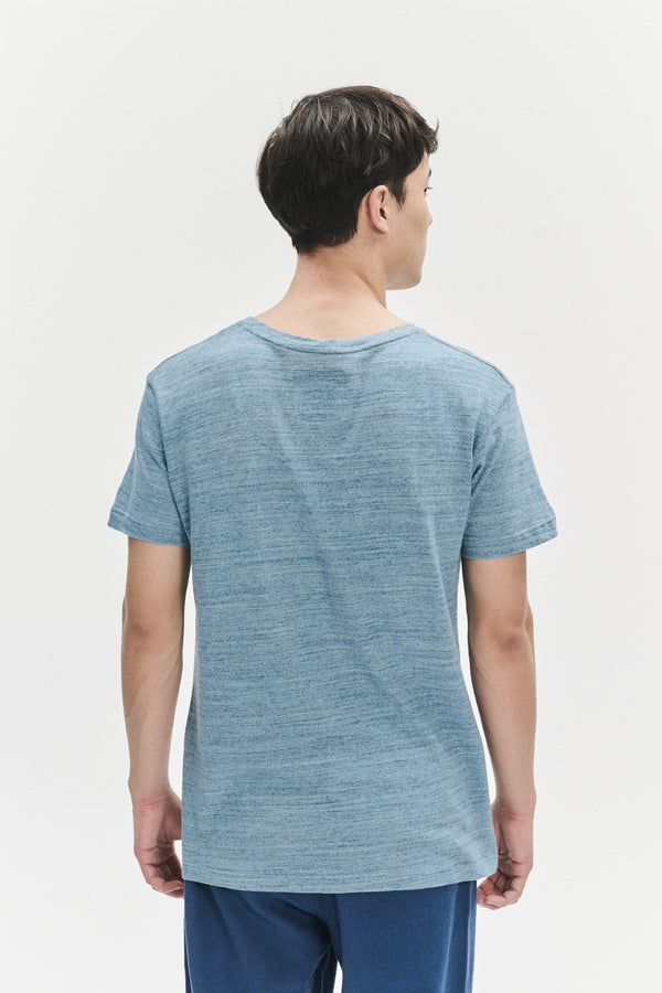 Delikatessen T-Shirt In A Light Blue Slow-Knit Soft Japanese Cotton Jersey