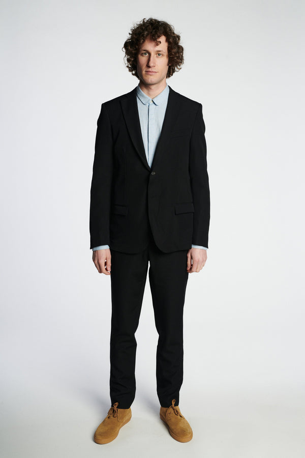 Delikatessen Town Trousers In Black Italian Virgin Wool