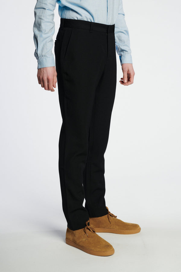 Delikatessen Town Trousers In Black Italian Virgin Wool