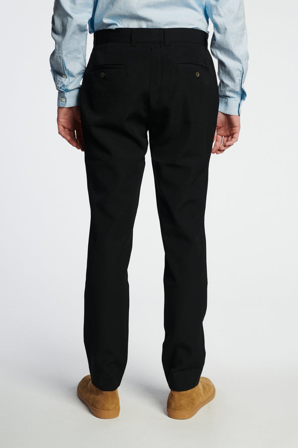 Delikatessen Town Trousers In Black Italian Virgin Wool