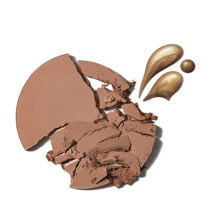 Delilah Bronze And Glow Collection Bronzer & Pure Light Liquid Illuminator Halo & Medium Dark