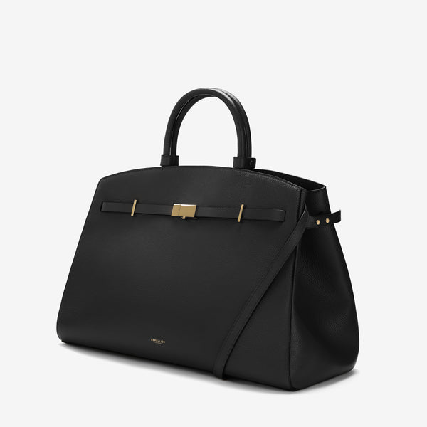 Demellier The Hudson | Black Small Grain | DeMellier