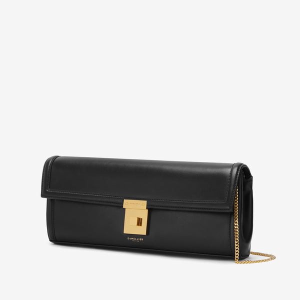 Demellier The Paris Clutch | Black Smooth | DeMellier