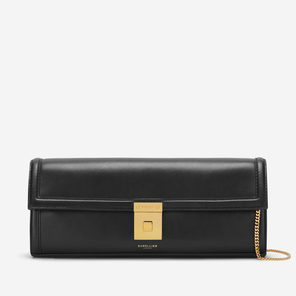 demellier The Paris Clutch | Black Smooth | DeMellier