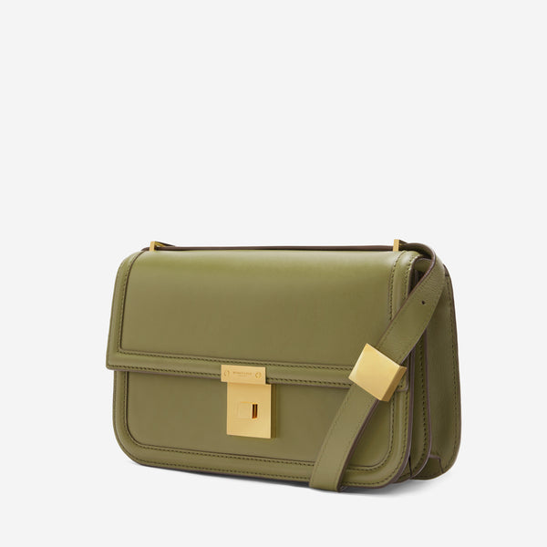 Demellier The Paris Crossbody | Light Olive Smooth