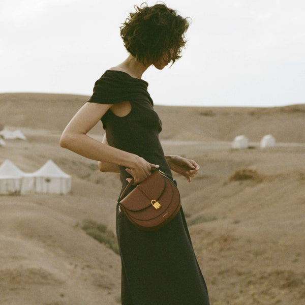 Demellier The Siena Saddle | Tan Small Grain