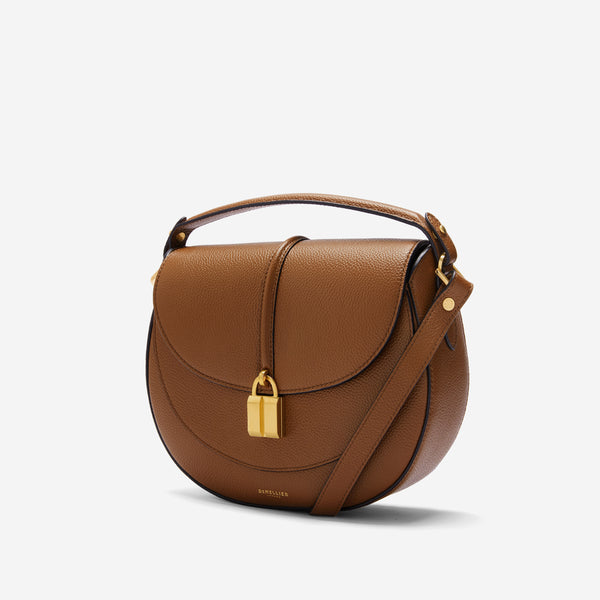 Demellier The Siena Saddle | Tan Small Grain