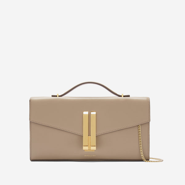 demellier The Vancouver Clutch | Dark Sand Smooth