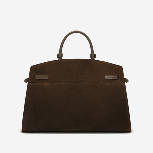 Demellier The Hudson | Mocha Suede & Mocha Smooth | DeMellier