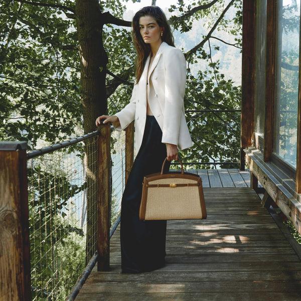 Demellier The Hudson | Warm Raffia & Tan Smooth | DeMellier