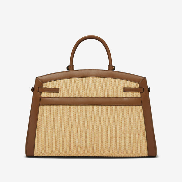 Demellier The Hudson | Warm Raffia & Tan Smooth | DeMellier