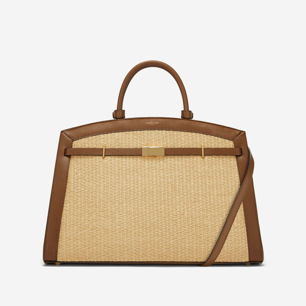 demellier The Hudson | Warm Raffia & Tan Smooth | DeMellier