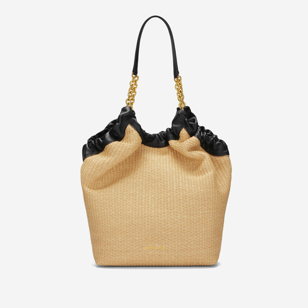 demellier The Miami | Warm Raffia Black Smooth | DeMellier