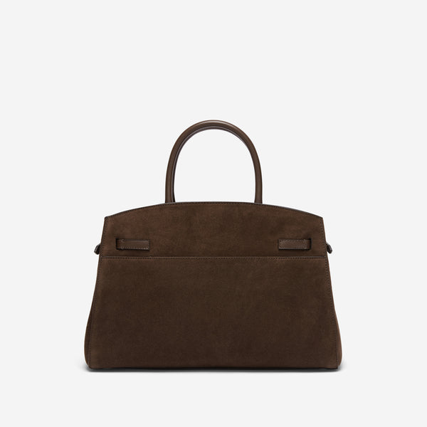 Demellier The Midi Hudson | Mocha Suede & Mocha Smooth | DeMellier