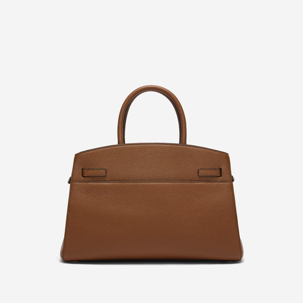 Demellier The Midi Hudson | Tan Small Grain | DeMellier