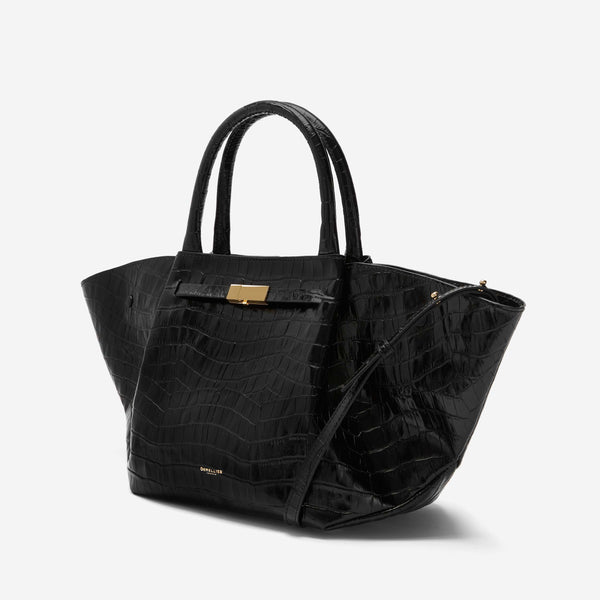 Demellier The Midi New York | Black Croc Effect | DeMellier