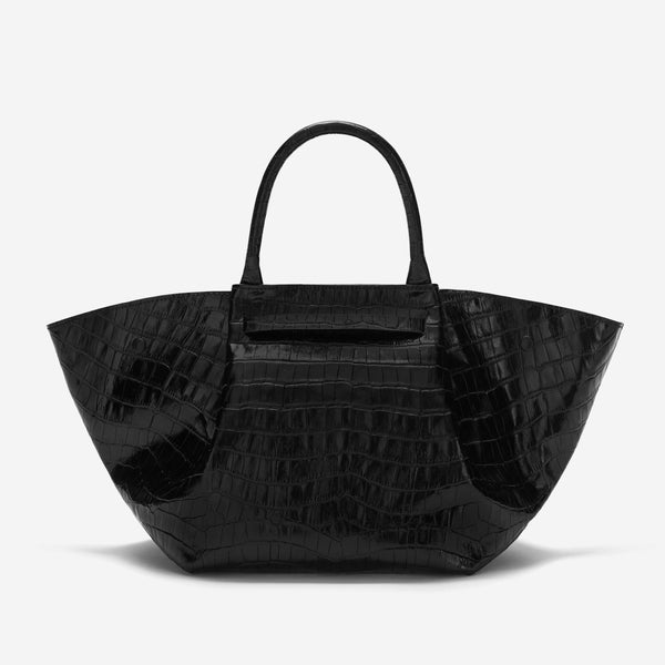 Demellier The Midi New York | Black Croc Effect | DeMellier