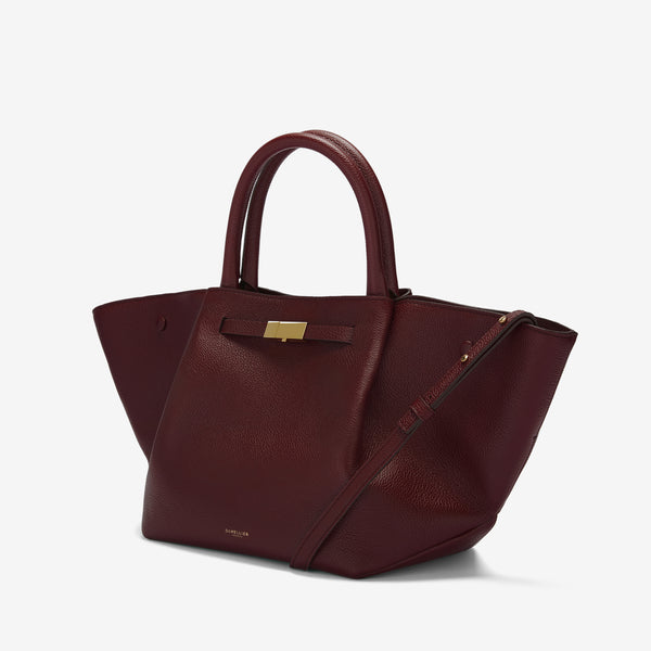 Demellier The Midi New York | Burgundy Small Grain | DeMellier