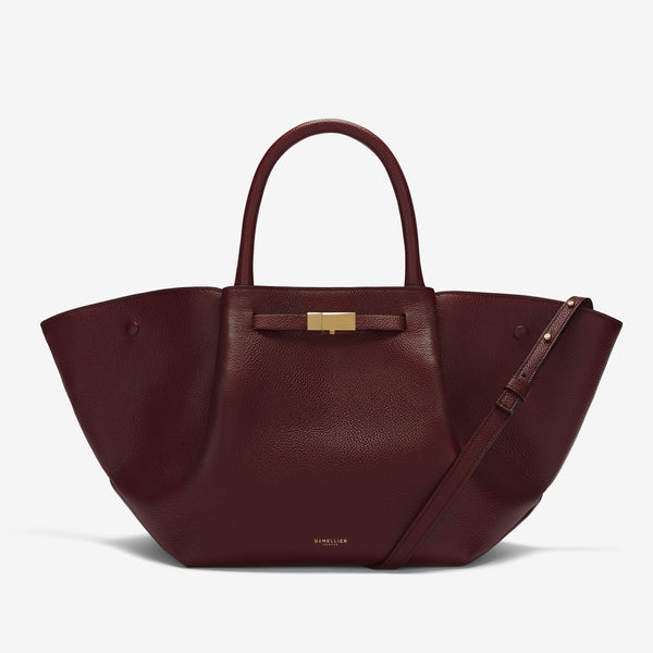 demellier The Midi New York | Burgundy Small Grain | DeMellier