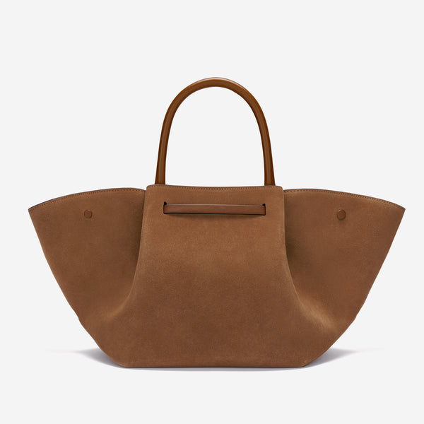 Demellier The Midi New York | Deep Tan Suede & Tan Smooth | DeMellier