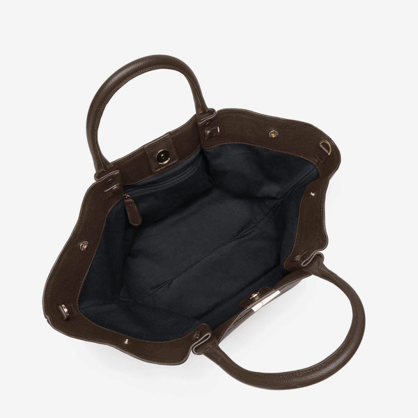 Demellier The Midi New York | Mocha Small Grain | DeMellier