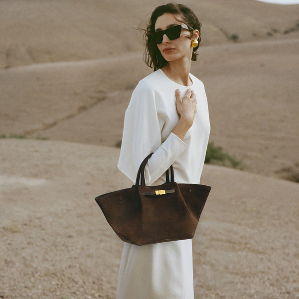 Demellier The Midi New York | Mocha Suede & Mocha Smooth | DeMellier