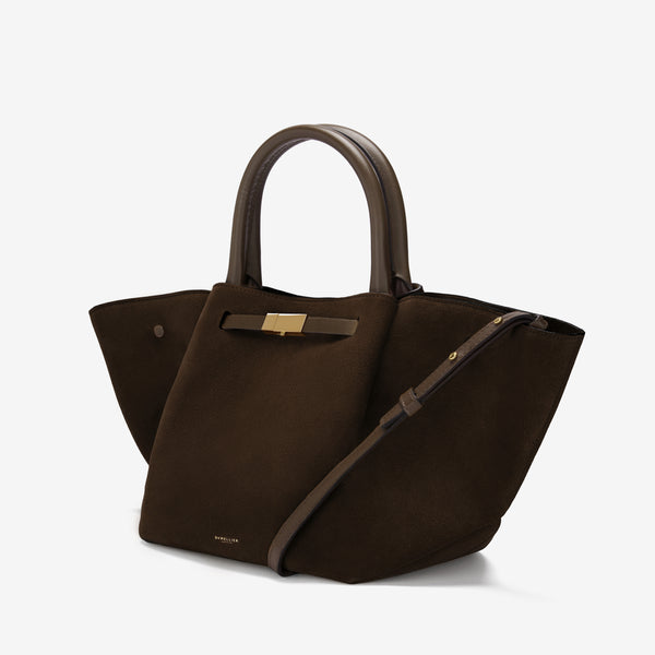 Demellier The Midi New York | Mocha Suede & Mocha Smooth | DeMellier