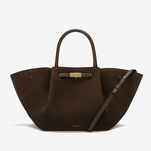 demellier The Midi New York | Mocha Suede & Mocha Smooth | DeMellier