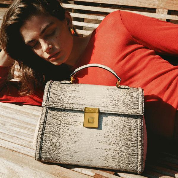 Demellier The Midi Paris | Natural Lizard-Effect | DeMellier