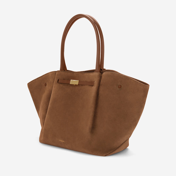 Demellier The New York | Deep Tan Suede & Tan Smooth | DeMellier