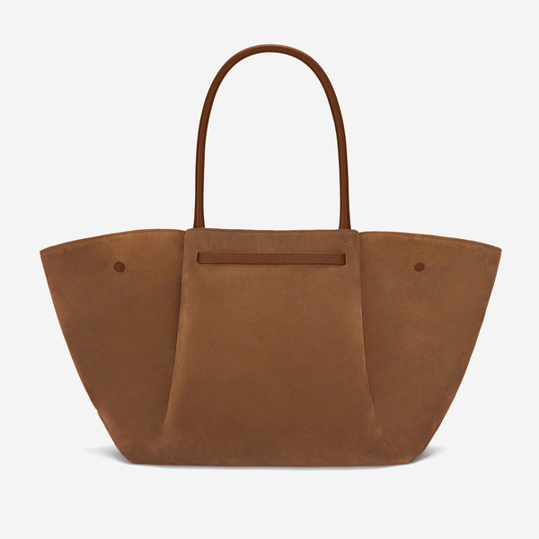 Demellier The New York | Deep Tan Suede & Tan Smooth | DeMellier