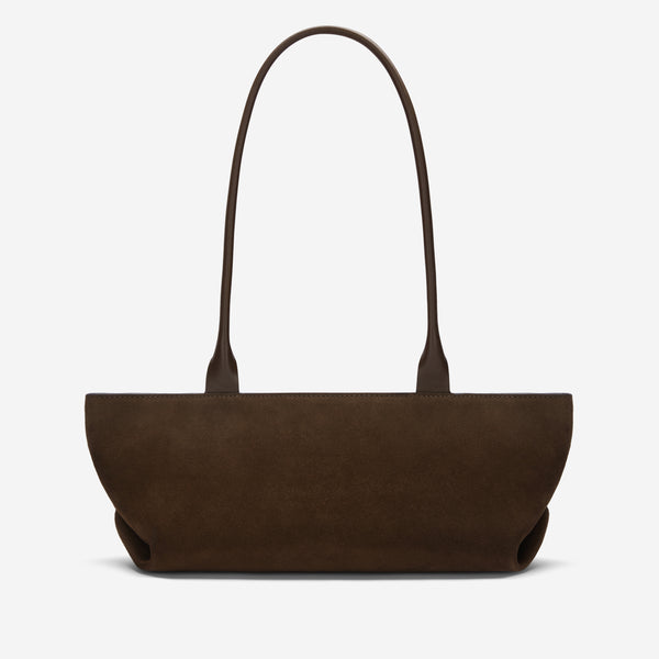 Demellier The New York Shoulder | Mocha Suede & Mocha Smooth | DeMellier