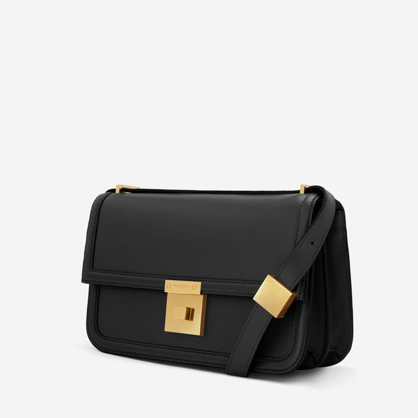 Demellier The Paris Crossbody | Black Smooth | DeMellier