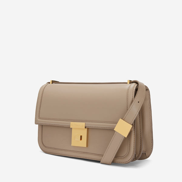 Demellier The Paris Crossbody | Dark Sand Smooth | DeMellier