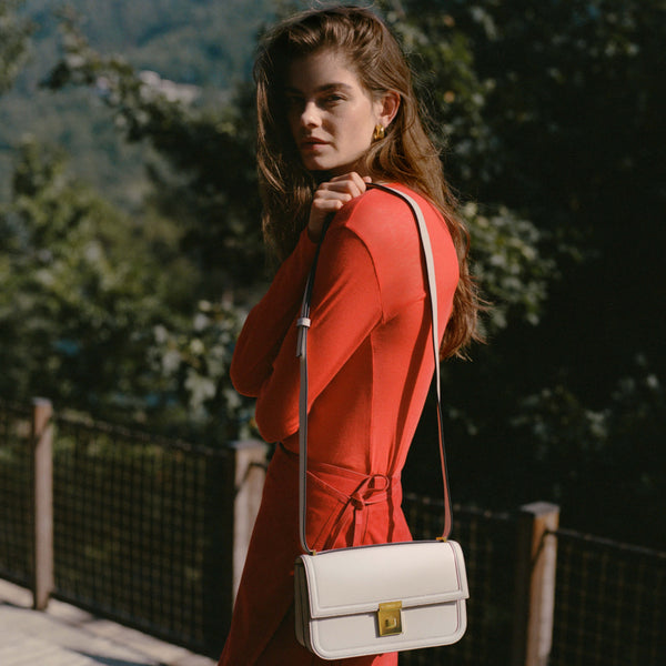 Demellier The Paris Crossbody | Off-White Smooth | DeMellier